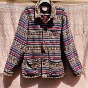 Obey Propaganda 100% Cotton Lined 90s Style Flannel Jacket Men's Size Large